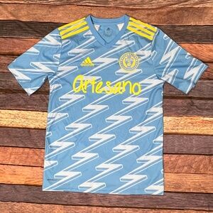 Philadelphia Union Boys Youth Kids FC Soccer Adidas FIFA Blue Futbol Jersey